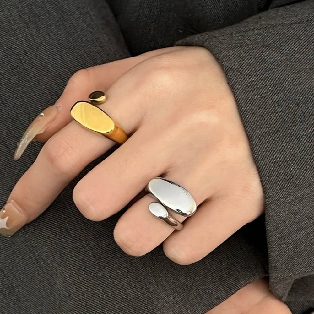 Gold Plated Luxury Chunky Open Ring